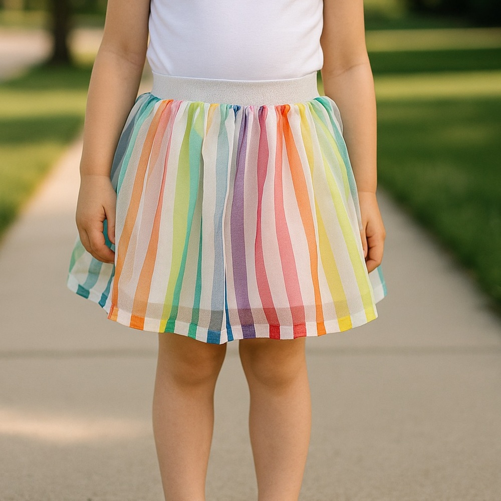 Target Pride Rainbow Striped Tulle Skirt Girls XS (4/5)